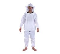 Combinaison de Protection Professionnelle pour Apiculteur, équipement de Protection pour l’Apiculture Comprenant Une Veste à Capuche et Un Pantalon, Combinaison intégrale en Tissu