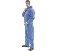3M 4530 Combinaison de protection, bleu+lanc, type 5/6, taille XL, matériel SMMS peu pelucheux, respirant, antistatique, ignifugé, manchettes tricotées x1 morceau