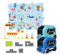 Combinaison de puzzles et de pistes, jeux de pistes de puzzle,Ensemble de jeu de wagons ferroviaires puzzle pour - Puzzle de wagons pour à partir de 3 ans et plus Jeu de fantaisie