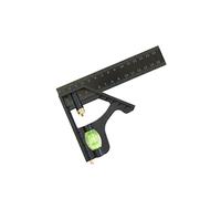 Combinaison de rapporteur d'angle central, équerre, angle mobile, réglable, outil de mesure coulissant, rapporteur coulissant réglable