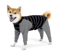 Combinaison de récupération chien, respirant, post-opératoire, pyjama anti-lécher 2XL noir