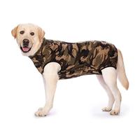 Combinaison de récupération chirurgicale pour Chien à Rayures Douce et Respirante Alternative la Chemise Anti-Morsure E-Collar au cône t-Shirt-Gilet Soin des plaies Abdominales Chiens Moyens Grands
