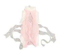 Combinaison de récupération de chat |Vêtement de protection post-procédure pour les plaies |Décourager le léchage et aider à la guérison |Tissu de coton gaze respirant (L)