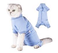 Combinaison de récupération for Animaux de Compagnie, Anti-Morsure, prévention du léchage après Une Intervention chirurgicale, Gilet de Soins de récupération, Chemise de sevrage(Blue,L)