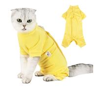 Combinaison de récupération for Animaux de Compagnie, Anti-Morsure, prévention du léchage après Une Intervention chirurgicale, Gilet de Soins de récupération, Chemise de sevrage(Yellow,XS)