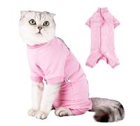 Combinaison de récupération for Animaux de Compagnie, Anti-Morsure, prévention du léchage après Une Intervention chirurgicale, Gilet de Soins de récupération, Chemise de sevrage(Pink,S)