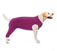 Combinaison De Récupération pour Chien, Body Post Operatoire Male Combinaison de Convalescence pour Chiens Protection Patte Anti Lechage(Violet-Rouge, L)