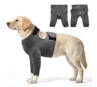 Combinaison de Récupération pour Chien, Vêtements pour Soutenir la Récupération après Une Chirurgie sur Les Pattes Avant, Protection des Coudes,Coudes avec Rembourrag (Grey, M)
