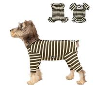 Combinaison de Récupération pour Chiens après Chirurgie,Combinaison à Manches Longues pour Chiens après Stérilisation,Pyjama pour Petits et Moyens Chien,Protection des Plaies (Vert-B M)