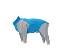 Combinaison de repos pour chien, combinaison complète pour le corps, gilet chaud et confortable avec jambes, pyjama pour chien, à jeter et manteau d'hiver pour chiens de grande et moyenne taille (bleu