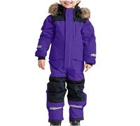Combinaison de Ski Enfant à Capuche Imperméables Coupe-Vent Garçon Vêtements de Ski Chaude Waterproof Hiver Fille Combinaisons de Neige avec Bandes Réfléchissantes Pantalon De Neige Une Pièce