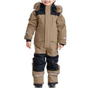 Combinaison de Ski Enfant Combinaison Neige Imperméable Coupe-Vent Doudoune Hiver Chaude Veste de Ski Une Pièce Ensemble à Capuche Zippé Vêtements D'extérieur Softshell pour Filles Garçons