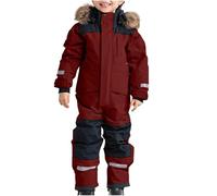 Combinaison de Ski Enfant Combinaison Neige Imperméable Coupe-Vent Doudoune Hiver Chaude Veste de Ski Une Pièce Ensemble à Capuche Zippé Vêtements D'extérieur Softshell pour Filles Garçons