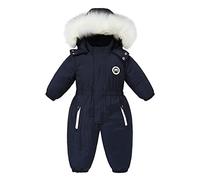 Combinaison de Ski Enfant Garçon à Capuche Imperméables Coupe-Vent Vêtements de Ski Fille Chaude Combinaisons de Neige Hiver Salopettes Veste Snowsuit Jumpsuit de Sports Coupe-Vent Garçon 2-5 Ans