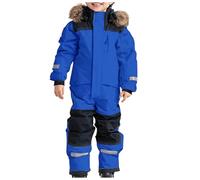 Combinaison de Ski Enfant Hiver Ensemble de Neige Imperméable Coup Vent Veste à Capuche Pantalons Salopettes Zippé Fourrure Amovible Veste Combinaison Softshell d'extérieur