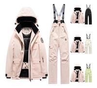 Combinaison de Ski Enfant Une Pièce Imperméable - Vêtement de Neige Chaud et Respirant avec Capuche pour Fille Garçon 5-17 Ans - Tenue Extérieur Ski et Snowboard