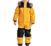 Combinaison de Ski Enfants garcon filles Ensembles de Neige Bébé Doudoune à Capuche Pantalons Salopettes Zippé Fourrure Amovible Veste en Duvet Hiver Chaud Tenue Plein Air pour 1-5 Ans