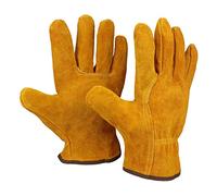 Combinaison de soudage en cuir Gants de travail gants de soudure en cuir ignifuges gants de sécurité anti-chauffage for soudage gants de protection en métal for le soudage Résistant à la chaleur et ig