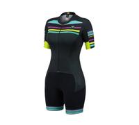 Combinaison de sport à manches courtes pour femme - Triathlon - Vélo de route - Combinaison de course à pied, 10, Small