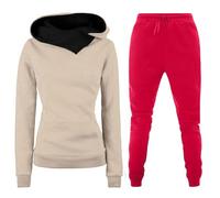 Combinaison de sport pour femme élastique respirant survêtement sport sport décontracté sweat à capuche et pantalon de jogging élégant complet deux pièces hiver gymnastique couleur unie ensemble