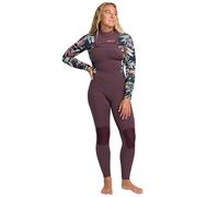 Roxy Swell 4/3 Mm Woman Long Sleeve Chest Zip Neoprene Suit Violet L Femme