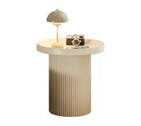 Combinaison de Table Basse Créative, Petite Table D'appoint avec Espace de Rangement, Cadre en Acier Au Carbone, Structure Stable, Convient Au Salon, Au Balcon, Au Bureau(White,Small)