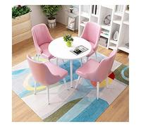 Combinaison de table et de chaise de négociation de bureau pour réunion d'affaires Petite table ronde Salon Balcon Salon Pet Shop (couleur : jaune) (couleur : rose)
