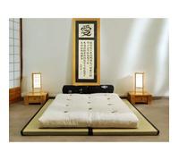 Combinaison de tatamis 80x200x5,5 cm avec futon en coton 150x200x14,5 cm - Repos naturel et minimaliste