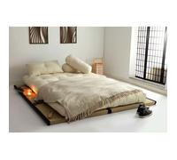 Combinaison de tatamis 90x200x5,5 cm avec futon en coton 160x200x14,5 cm- Repos naturel et minimaliste