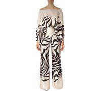 Combinaison de transport décontractée, coupe ample, asymétrique épaule dénudée, hauts à manches longues avec pantalon long taille haute, jambes larges pour filles, hauts à épaules dénudées avec