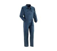 Combinaison de travail bleu pour homme, 100 % coton de 250 g, pour homme, avec poches, élastiques, fermeture éclair avant couverte, porte-mètre - Utilisation industrielle et construction - XXL