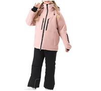 Combinaison de Travail Enfant Épaissi Chaude Ensembles de Neige Veste Manches Longues à Capuche pour Alpinisme Ski Veste et Pantalon de Ski-Manches Longues-Couleur Unie-Imperméable-Zippé