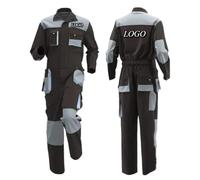 Combinaison De Travail Personnalisée pour Homme, Logo Personnalisé, Veste De Costume D& 定制 39;Atelier De Peintre Multi-Poches pour Travailleurs Silver,S