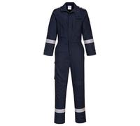 Combinaison de travail résistante à la flamme multipoche sans métal Portwest Bizflame Plus Bleu Marine 3XL