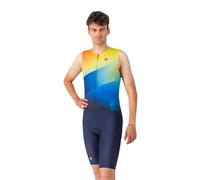 Castelli - Free Sanremo Tri Suit Sleeveless - Combinaison de cyclisme - L - belgian blue / multicolor vivid
