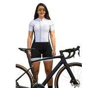 Combinaison de triathlon une pièce pour femme - Maillot de cyclisme à manches courtes - Combinaison de cyclisme - Maillot de cyclisme pour femme - XS à 2XL