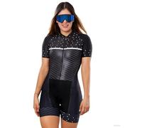 Combinaison de triathlon une pièce pour femme - Maillot de cyclisme - Combinaison de cyclisme à manches courtes, 7, Large