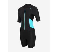 Combinaison de triathlon Zone3 Activate manche courte noir bleu femme - M