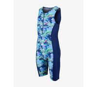 Combinaison de triathlon Zone3 Adventure Apparel sans manches noir vert enfant - L