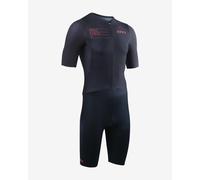 Combinaison de triathlon Zone3 Aeroforce X II manche courte noir orange - L