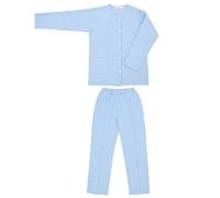 Combinaison De Vêtements De Soins Aux Patients Entièrement Ouverte, Pantalon De Cathéter D'incontinence, Facile À Mettre Et À Enlever Adaptée Aux Patients Âgés Postopératoires(Blue,XL)