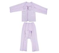 Combinaison De Vêtements De Soins Aux Patients Entièrement Ouverte, Pantalon De Cathéter D'incontinence, Facile À Mettre Et À Enlever Adaptée Aux Patients Âgés Postopératoires(Purple,XXL)