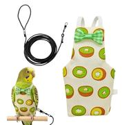 Combinaison de vol pour Oiseaux - Vêtement Confortable et Respirant pour Perroquet, Harnais réglable avec Corde d'entraînement Anti-Morsure pour, calopsitte, Conure, Couche pour Oiseau pour