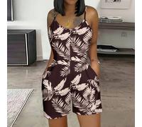 Combinaison décontractée pour femmes à imprimé floral all-over L,M,S,XLImprimés aléatoiresTissu tricoté