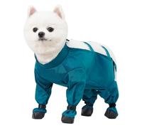 Combinaison d'extérieur pour chien avec couverture des pieds, leggings pour animaux de compagnie, pantalon imperméable en tissu à mémoire de forme pour les petites races, salopette imperméable pour