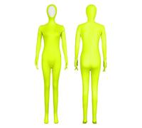 Combinaison d'Halloween pour filles avec mains et pieds liés exposés, combinaison de scène de danse (vert clair, 5-6 ans)