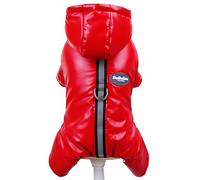 Combinaison d'hiver chaude et épaisse pour chihuahua, manteau imperméable à capuche pour chihuahua, combinaison pour chiot, veste pour caniche (Rouge 2307, S)