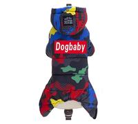 Combinaison d'hiver chaude et épaisse pour chihuahua, manteau imperméable à capuche pour chihuahua, combinaison pour chiot, veste pour caniche (imprimé rouge, L)