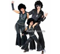 Combinaison disco noire enfant 4 à 6 ans - Marque - Fille - Intérieur - Paillettes - Polyester