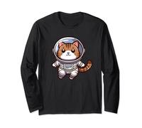 Combinaison drôle d'astronaute chat tigré marron Manche Longue
